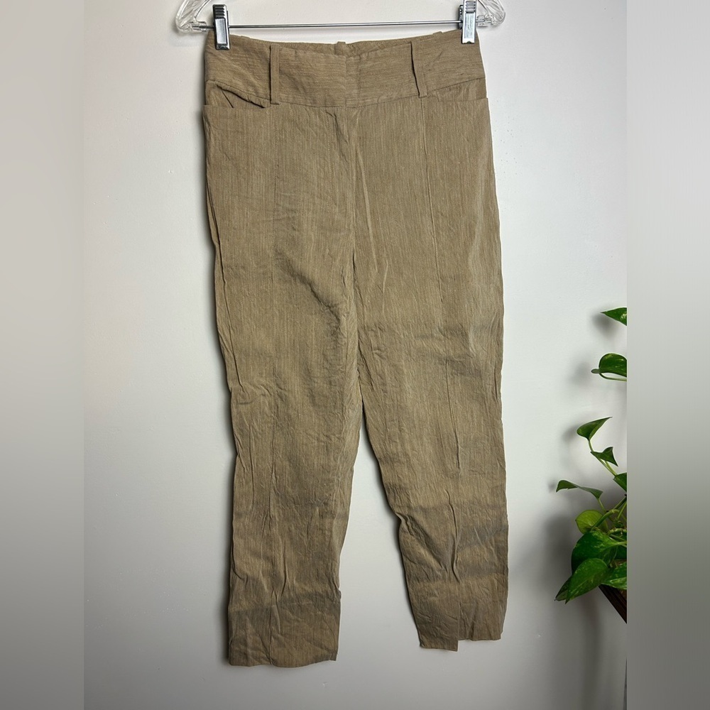 M.M Lafleur New York Sz 0 Linen Chunky Distressed Stretchy Trousers Pants